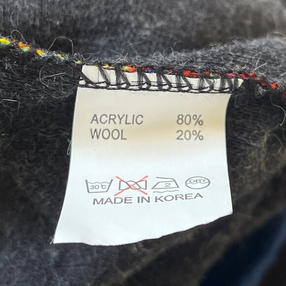 Yumi Kim Mini Dress Wool  Blend Mexican Floral Colorful Crochet Applique Sz S/M - Picture 4 of 11